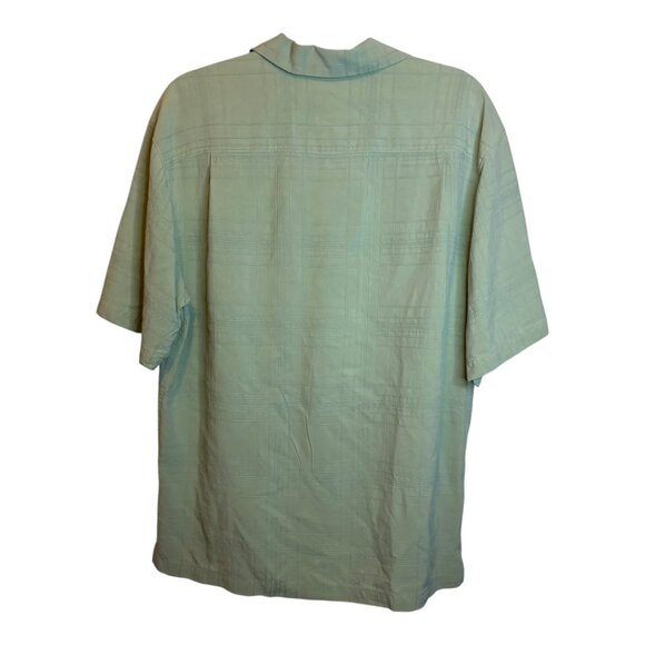 Tommy Bahama Shirt Men's Size Medium Silk Hawaiian Green - Picture 2 of 4
